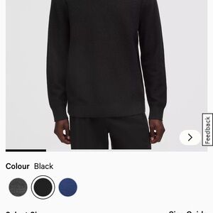 lululemon athletica Men's Black Crewneck Sweater